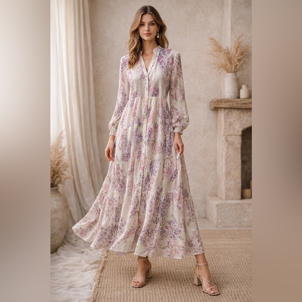 Ethereal Bloom – Tensione In Floral Maxi Dress NWOT